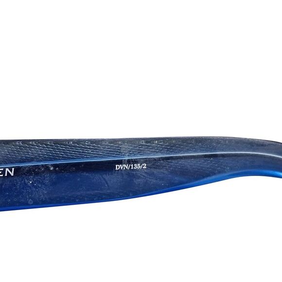 Dries Van Noten x Linda Farrow Oval Sunglasses in Light Blue Acetate - Picture 6 of 8